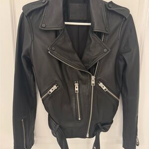 All Saints Black Leather Women's Jacket